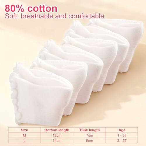 Henland-Jump 6 Pairs Toddler Ruffle Socks for Girls - Baby Grip Socks with Non-Slip, Cute Grippy Frilly Design - Thumbnail 4