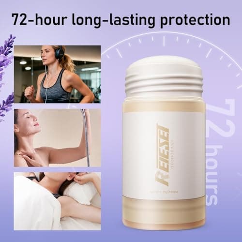 Reieset Natural Deodorant with Naturally Derived Ingredients Deodorant for Women and Men,Aluminum Free,72 Hour Odor Control,Lavender and lemon scent - Thumbnail 4