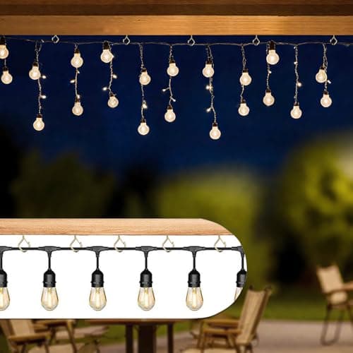 Emiluil 22 PCS Metal Gold Eye Screw Hooks for Hanging Heavy Duty.Windproof Ceiling Hooks for Hanging Plants,Cup,Wind Chime,Bird Feeders,Christmas String Lights at Indoor&Outdoor 2.2 Inch - Thumbnail 3