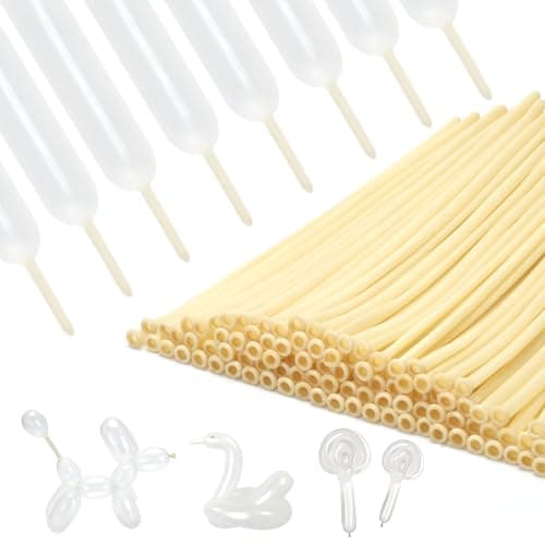 260 Long Balloons 200 Pack Thickening Twisting Animal Balloons for Animal Shape, Magic Clown Props, Birthday, Weddings & Christmas Party Decorations (Clear) - Image 1