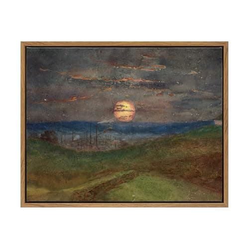 DAJONART Vintage Floating Frame Canvas Wall Art, Landscape Sunset Prints Painting Picture Wall Decor for Living Room,Home Christmas Decor Gift,11"x14" - Image 1