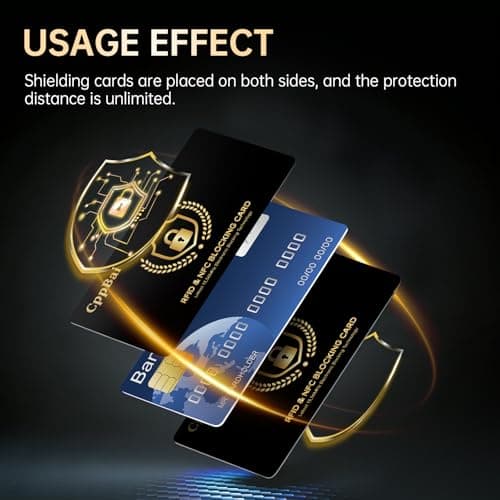 RFID Blocking Card, 6 Pack Fuss Protection for Entire Wallet Shield, Credit Card Protector NFC Bank Debit Blocker, Identity Theft Prevention for Passport Travel Security - Thumbnail 3