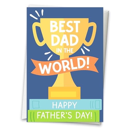 Hadley Designs Happy Father's Day Card from Son or Daughter - Fathers Day Cards from Kids, Fathers Day Card for Son Husband Brother Uncle Son-in-law or Father-in Law - Image 1