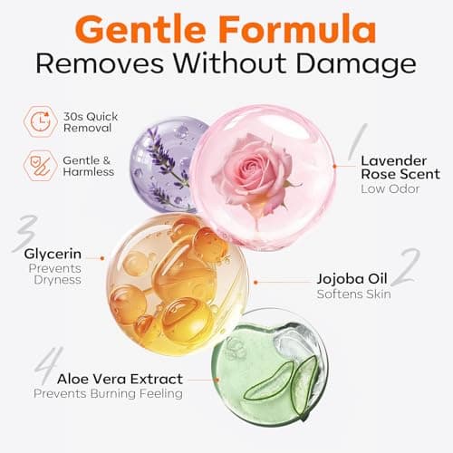 Modelones Nail Polish Remover Pads, Acetone Nail Polish Remover Wipes 50 PCS Professional Individually Wrapped Wet Wipes Easily & Quickly Rose Smell Glycerin Moisturizing Big Size Portable - Thumbnail 3