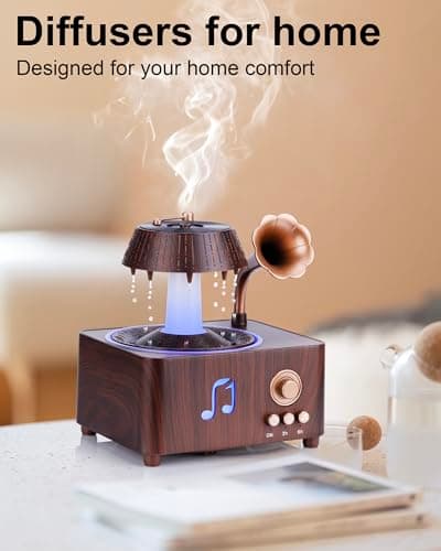Kaaeiccr Essential Oil Diffuser, Humidifiers For Bedroom, 250ml Cool Mist Rain Diffuser, 7 Colors LED Ambient Light & Auto Shut-Off When Water Runs Out, for Office, Study Room, Yoga, Relaxation & Home - Thumbnail 2