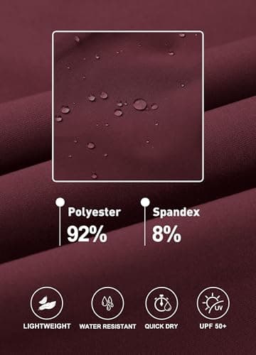 Libin Women's Cargo Joggers Lightweight Quick Dry Hiking Pants Athletic Lounge Casual Travel, Wine Red S - Thumbnail 5