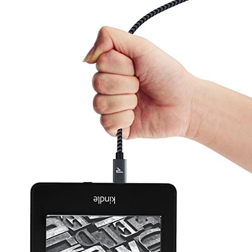 RAMPOW Micro USB Cable [2 Pack/3.3ft] QC 3.0 Fast Charging & Sync Android Charger, Braided Nylon Micro USB Cables for Samsung Galaxy S7/S6 and Edge, Note 6/5, Sony, Kindle, PS4 - Space Gray - Thumbnail 6