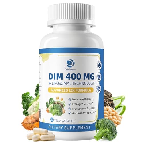 Lukaree DIM Supplement 400MG for Women - 12 in 1 Liposomal Dim Capsules- with Black Cohosh, Soy Isoflavones & Alpha Lipoic Acid, Vegan, 60 Ct. - Image 1