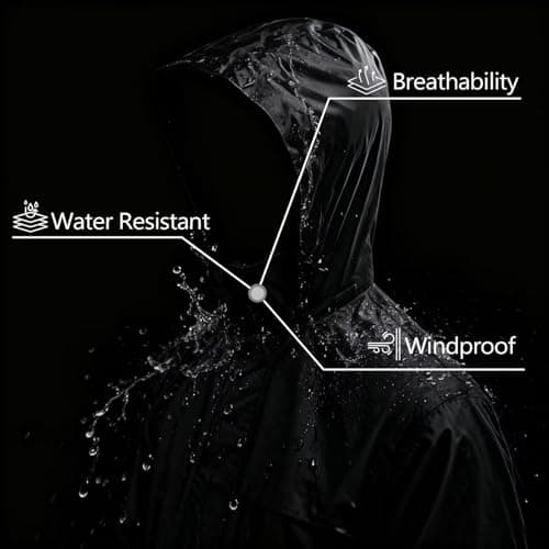 M MAELREG Mens Zip Up Hoodie Jacket Water Resistant Lightweight Windbreaker Jacket with Pockets for Golf Outdoor - Thumbnail 5