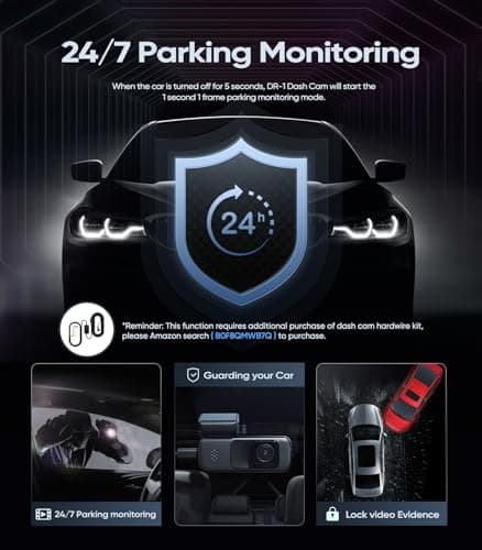 Mini Dash Cam Front 2K, Dash Camera for Cars,Dashcam Built-in WiFi Wireless with APP Control,Hidden-Style Single Car Camera, Included 32G Card, WDR, Night Vision, G-Sensor, 24H ParkingMode - Thumbnail 6