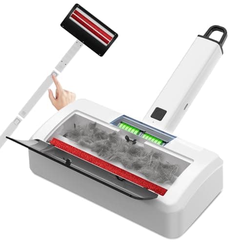 Quamkar Pet Hair Remover for Carpet, Reusable Pet Hair Remover, 44 Inch Adjustable Handle, Electric Dog Cat Hair Removal Tool for Couch, Carpet - Image 1