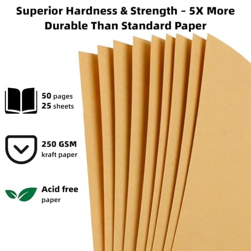 AIPASA Scrapbook Album, Our Adventure Book, Scrap Book Photo Albums, Photobook Memory Books, Scrapbooking Albums Ideal for DIY Scrapbook Journal, Travel Gift, Art & Craft Projects (Brown, 8x8 Inch) - Thumbnail 3