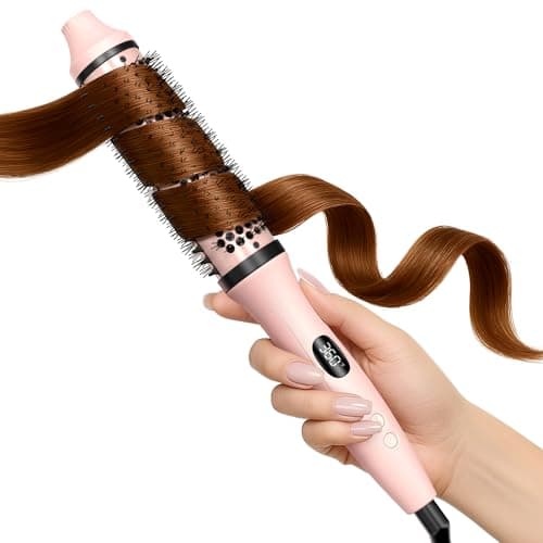 Bopcal Dual Voltage Thermal Brush, 1.5" Heated Round Brush for Smooth Blowout Look, Hot Brush for Volume, Soft Curls & Polished Ends, Negative Ions, 6 Heat Settings, Auto Shut-Off - Image 1