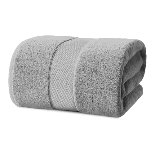 Infinitee Xclusives – Luxury Bath Sheets Towels – 1 Pack 600 GSM (35X70 Inches) – 100% Ring Spun Cotton Large Bath Towels for Bathroom (Charming Grey, Bath Sheets - Pack 1) - Image 1