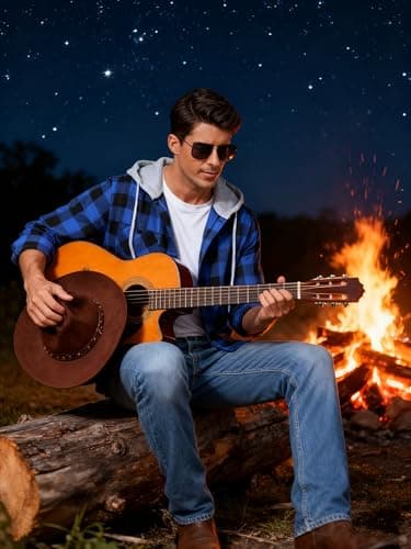 3-Pack Men's Plaid Hooded Button-Up Shirts Long Sleeve Cotton Hoodies Loose Fit Casual Tops Flannel Shirt - Thumbnail 4