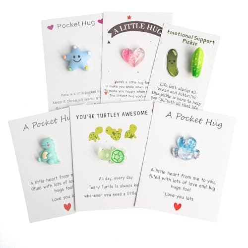 mountova 6 Sets Pocket Hug Card Encouragement Greeting Cards with Motivational Quotes Emotional Support Anxiety Relief Sentimental Gifts for Friends Family Coworkers - Image 1