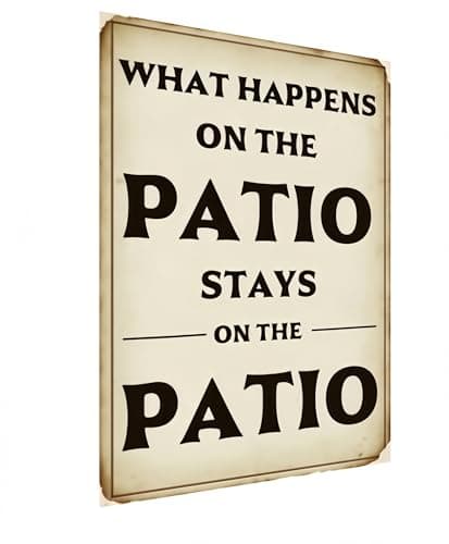 Carastora Funny Patio Metal Sign, Vintage Tin Wall Decor for Outdoors, Backyard, Garden, Porch, Pool, Bar - Rustic Style Plaque, 8x12 Inch - Image 1