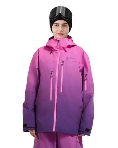 HIGH EXPERIENCE Snowboard Jacket Womens Baggy Ski Coat Waterproof Windproof Insulated Warm Winter Snow Coat (US, Alpha, Medium, Regular, Regular, Purple) - Image 1