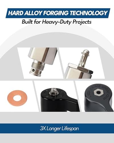 245103 Prime Spray Valve Kit Compatible with Graco 5900/7900/833 Sprayers, Hard Alloy Forged Replacement Body & Copper Washer, Direct Bolt-On Installation - Thumbnail 3