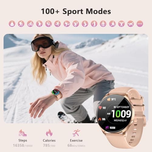 Blackview Smart Watch for Women(Make/Answer Calls), 1.43''AMOLED Touchscreen Fitness Tracker with 100+ Sports Modes, Heart Rate/SpO2/Sleep Monitor/2 Straps, Smartwatch for iPhone & Android - Thumbnail 5