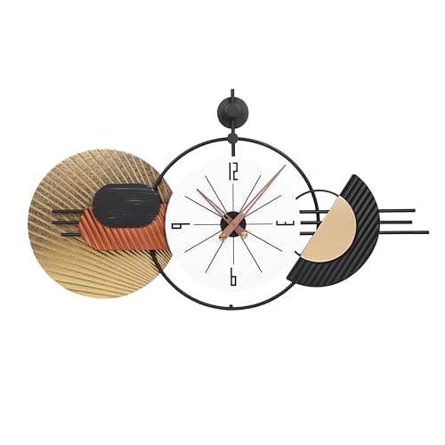 AXAORIRA 34x19 Inch Modern Large Wall Clock, Battery Operated Silent Non-Ticking Decorative Clocks for Home, Living Room, Kitchen, Bedroom, Office - Ideal Gift for Home Decor Lovers - Image 1