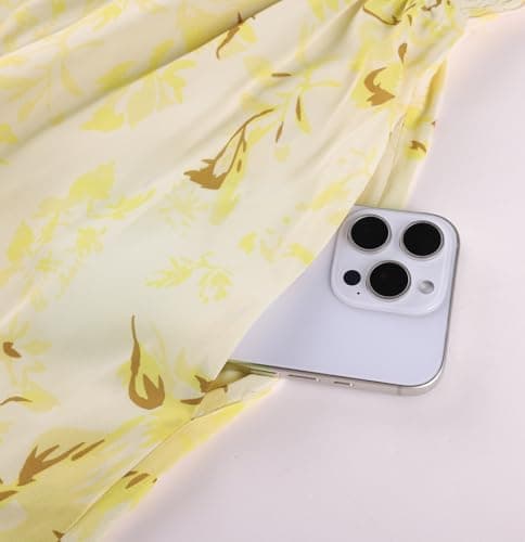 GRACE KARIN Womens Summer Floral Maxi Dress 2026 Flowy Wedding Guest Dress A Line Boho Dresses Fashion Clothing with Pockets Yellow Floral M - Thumbnail 6