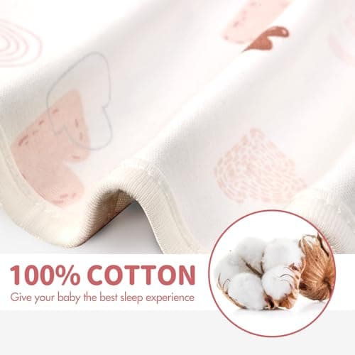 ANYEDDE Baby Transitional Swaddle Sleep Sack - Arms Up Swaddles for Baby Girl, 3-6 Months Newborn Swaddle Sleep Sack with Cuff Removable & 2-Way Zipper Design, Pink Cloud Transition Sacks - Thumbnail 5