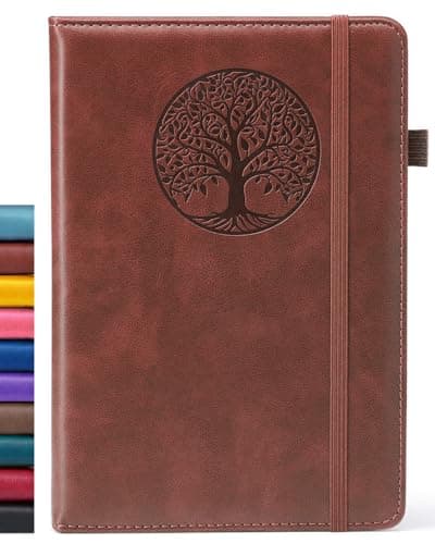BIYUNRO Lined Journal Notebook for Women & Men, Hardcover Leather Journals for Writing, Diary, Journaling, Bible, Work & Travel, A5 (Brown) - Image 1