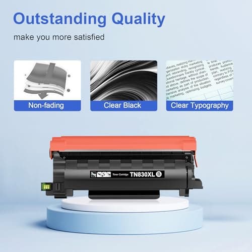 Toner Kingdom Compatible TN830XL Toner Replacement for Brother TN830XL TN830/XL/V/R TN-830XL with DCP-L2640DW HL-L2460DW HL-L2405W HL-L2480DW MFC-L2820DW MFC-L2760DW MFC-L2900DW XL (2 Black) - Thumbnail 5
