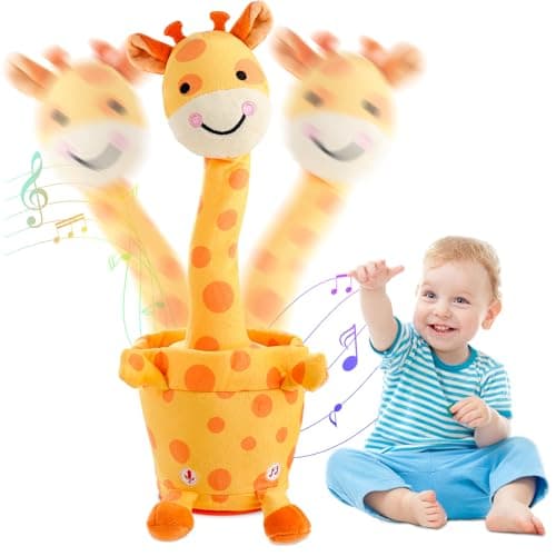 MIAODAM Dancing Talking Giraffe Toddler Toys Electronic Giraffe Plush Toy Interactive Mimicking Toy with Recording and Repeating for Boys Girls Gift - Image 1