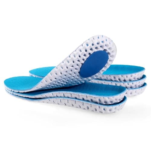 XINIFOOT 3 Pairs Elastic Shock Absorbing Shoe Insoles Breathable Honeycomb Sneaker Inserts Sports Shoe Insole Replacement Insoles for Men (Blue) - Image 1