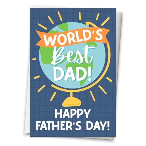 Hadley Designs Happy Father's Day Card from Son or Daughter - Fathers Day Cards from Kids, Fathers Day Card for Son Husband Brother Uncle Son-in-law or Father-in Law - Image 1