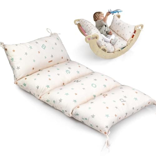 BlueWood Cushion for Climbing Arch, Montessori Philosophy Soft and Non-Slip Pillow for Kids, Pikler Cushion for Reading, Playing, Games, Parties (Pearl) - Image 1