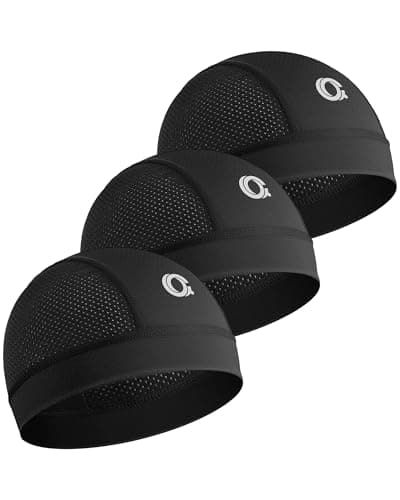 OCQOCQ 3 Pcs Cooling Breathable Mesh Skull Caps for Men Women Cycling Lightweight Quick-Dry Helmet Hard Hat Liner - Image 1