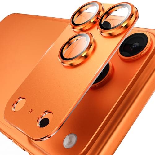 YWXTW Designed for iPhone 17 Pro Camera Lens Protector, [1:1 Perfect Fit] Full Coverage Matte Metal Tempered Glass Camera Screen Cover Accessories, Case Friendly (Cosmic Orange, iPhone 17 Pro) - Image 1