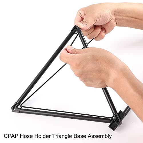 LONYEON CPAP Hose Holder - CPAP Hose Hanger for Bed Avoid Tangling and Prevent Blockage,Keeps The Air Hose Up and Away from Your Face and Arms to Make You Sleep Better,Black - Thumbnail 6