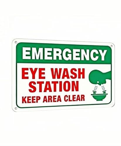 Carastora Eye Wash Station Metal Sign – 12×8 Inch Rust-Free, Weatherproof, Scratch-Resistant & Fade-Resistant – Pre-Drilled Holes for Easy Mounting in Laboratories, Factories, or Warehouses - Image 1