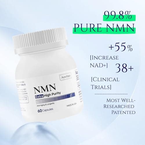 AOVITAO NMN Supplement 500mg Ultra Pure 99.8% | Stabilized Form | Supports NAD+ Production, Cellular Health & Healthy Aging | 60 Capsules - Thumbnail 2