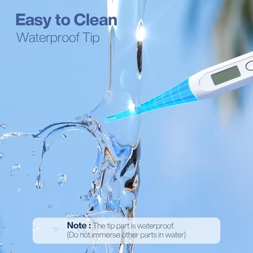 Boncare 10 Seconds Oral Thermometer for Adults and Kids - Accurate & Safe Rectal Thermometer for Baby with Fever Alarm, Digital Thermometer (Light Blue) - Thumbnail 5