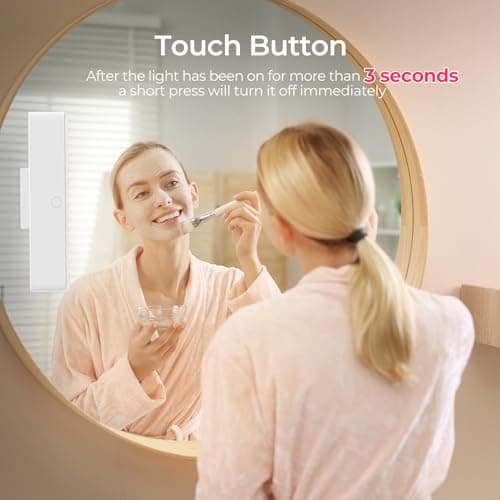 Wireless Vanity Light for Mirror - 4000mAh Rechargeable Stick On Makeup Light with CCT Modes & Dimmable Brightness, Cordless Lamp for Mirror, Vanity, Bathroom, Renter Friendly Gifts for Women - Thumbnail 6