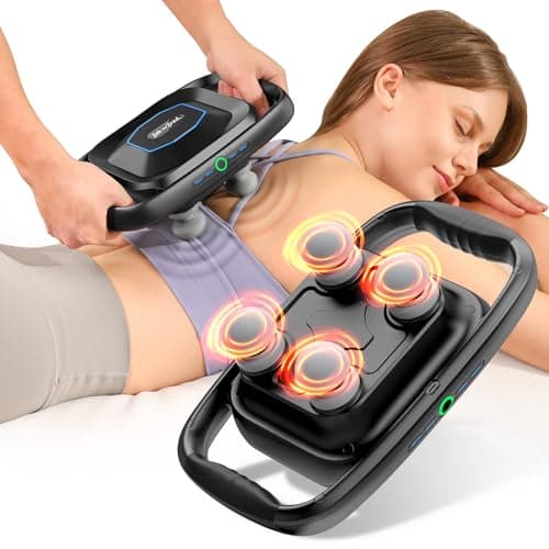 BOB AND BRAD A1 4-Head Massage Gun Deep Tissue, FSA Eligible/HSA Eligible, 4X Pain Relief Efficiency, Replaceable Massager Heads & Plate, Electric Percussion Massage Gun Tool for Back, Leg, Muscle - Image 1