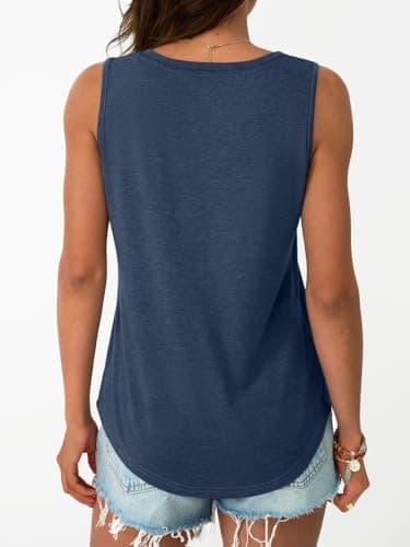 AUTOMET Women Tank Tops 2026 Summer Vacation Beach Fashion Spring Sleeveless Tunic Basic Tees Shirts Casual Comfy Flowy Outfits Clothes WineRed M - Thumbnail 4