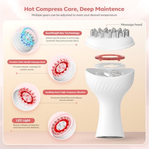 HarrFlow Lymphatic Drainage Massager & Anti Cellulite Massage Tool,New Lymphatic Massager,Helps Reduce Stretch Marks & Cellulite，for Belly, Arms & Legs,Body Sculpting Machine with Heat & Vibration - Thumbnail 5
