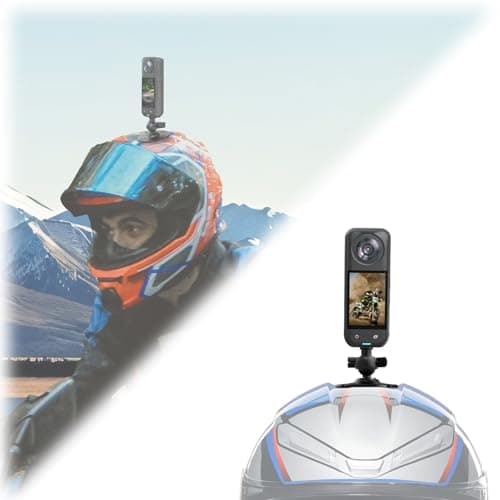 Flymile 2Pack Helmet Flexible Adhesive Mount for Insta360, 360° Adjustable Sticky Holder with Safety Buckle for GoPro, Insta 360 X5/X4/Ace Pro 2/GO 3S, for DJI Action 6 5 4 Motorcycle Ski Accessories - Image 1