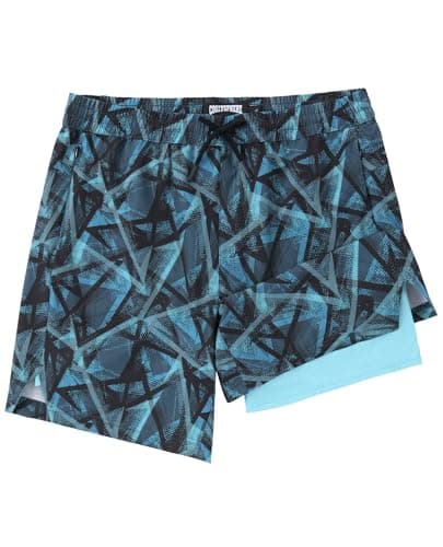 CoozySphere Mens 7 Inch Running Shorts with Pockets 2 in 1 Quick Dry Workout Gym Shorts with Compression Liner - Image 1