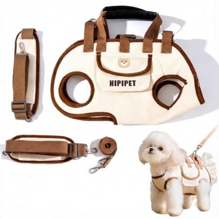 Dog Lift Harness for Small Dogs, Hands-Free Multi-Way Carrying, Full-Body Support for Senior/Injured Pets, Breathable Skin-Friendly Material, Potty-Friendly Open-Leg Design, Adjustable Secure Fit - Image 1