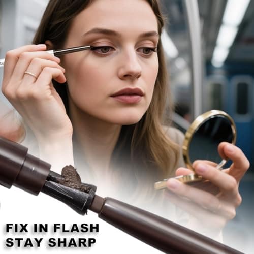 HECI BEAUTY Sharpenable Gel Eyeliner Pencil, Multi-Use Longwear Eyeliner Pencil, Ultra-Smooth Tip Eye Makeup with Up to 24HR Wear, Waterproof & Smudge-Proof - Dark brown - Thumbnail 6