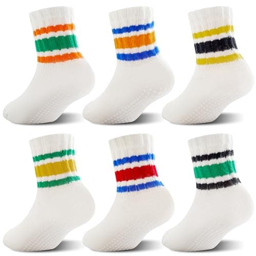 BISOUSOX Baby Boy Socks 0-6-12 Months, Toddler Socks 3T-4T-5T Grippy Non Slip Sock with Grips for Babies Newborn Infant - Image 1