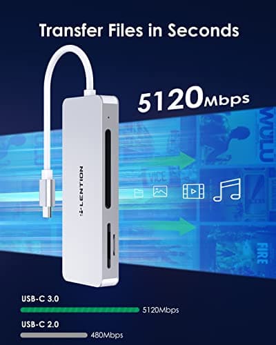 LENTION USB C to SD Card Reader for iPhone, Type C SD Card Reader, SD 3.0 Cards Adapter Compatible with iPhone 17/16/15 Pro Max, 2025-2016 MacBook Pro 13/15/16 Air, MacBook Neo Digital Camera Adapter - Thumbnail 4