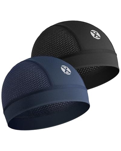 XINSONYUELL 2-Piece Cooling Skull Cap Breathable Mesh Helmet Liner for Men and Women Lightweight Quick-Dry Cycling Hard Hat Liner - Image 1